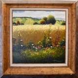 A11. Late Afternoon Wheat signed painting. 29” x 30”